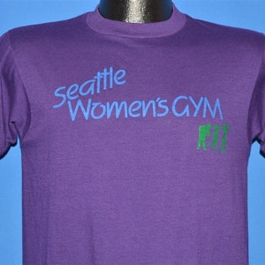 80s Seattle Women&#39;s Gym Purple t-shirt Medium