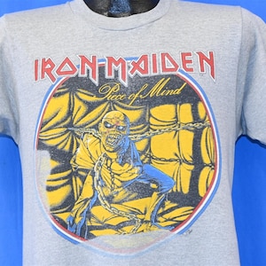 80s Iron Maiden World Piece of Mind Tour Eddie 1983 Heavy Metal t-shirt Medium