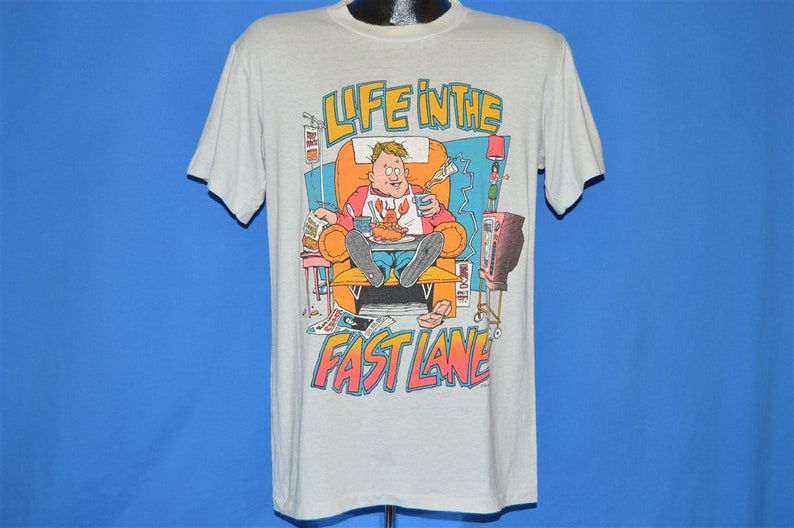 80s Life In the Fast Lane t-shirt Medium