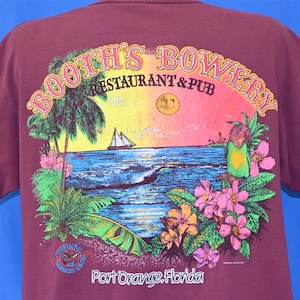 90s Booths Bowery Restaurant And Pub Port Orange FL t-shirt Extra Large