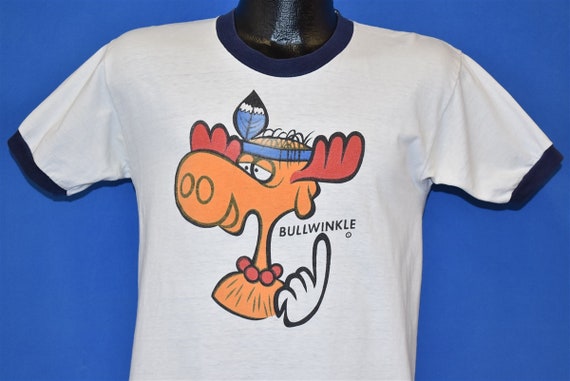 70s Bullwinkle Native American Ringer t-shirt Medi
