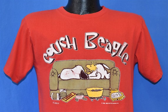 80s Couch Beagle Snoopy Woodstock Peanuts t-shirt