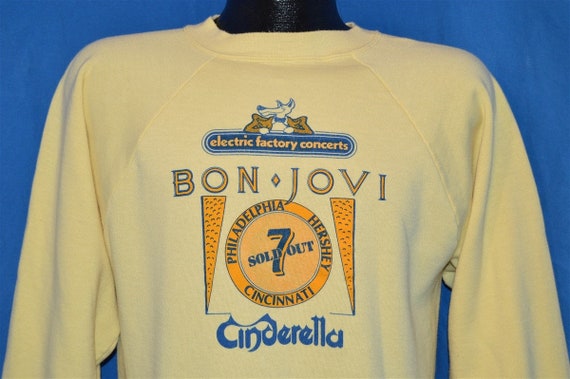 80s Bon Jovi Cinderella Concert Sweatshirt Medium | Etsy