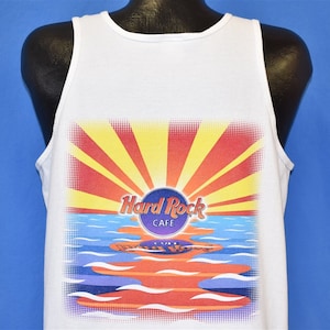 90s Hard Rock Cafe Memphis Tennessee Sunset Ocean Tank Top t-shirt Large
