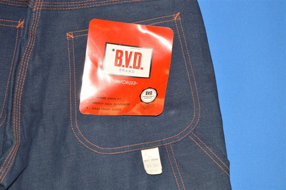 60s BVD Indigo Denim Carpenter jeans Size 30 - image 6