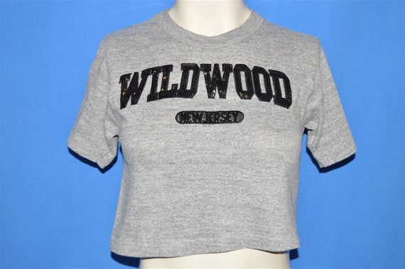 80s Wildwood New Jersey Rayon Crop Top t-shirt Sm… - image 1