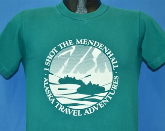 90s I Shot the Mendenhall Juneau Alaska Travel Adventures Glacier Float Tourist t-shirt Small