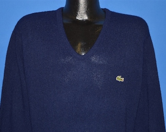 80s Blue Izod Lacoste Pullover Sweater Medium