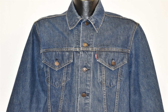 80s Levis 70505 Typ 3 Trucker Dark Denim Jean Jac… - image 1