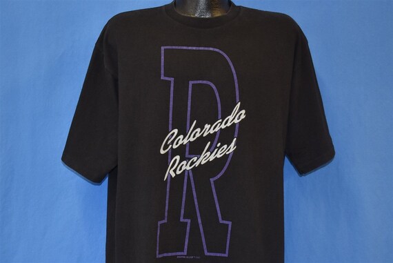 90s Colorado Rockies Logo Starter MLB Baseball t-… - image 1