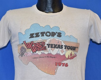 70s ZZ Top World Wide Texas Tour 1976 t-shirt Small