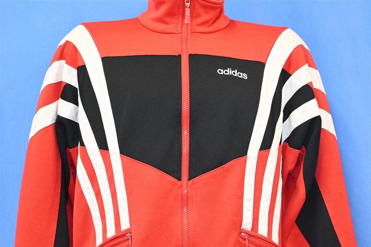 Adidas Black & Red Track Jacket - Etsy Adidas Black & Red Track Jacket - Etsy