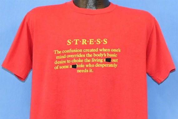 80s Stress Joke Definition Desperately Need Red F… - image 1