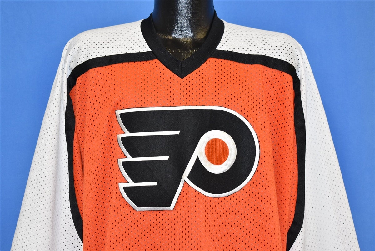 Vintage Philadelphia Flyers Orange Home 1990s CCM Maska Hockey 