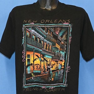 90s New Orleans French Quarter Bourbon Street Jazz Louisiana Tourist t-shirt Large