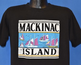 80s Mackinac Island Michigan Tourist t-shirt Large