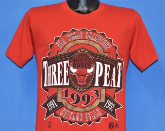 デッドストック　chicago bulls 3PEAT 1993 NBA Vintage Deadstock 1993 Chicago Bulls 3-Peat T-Shirt 90s NBA