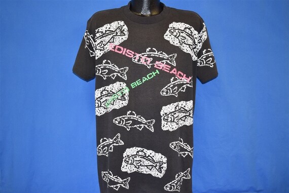 90s Edisto Beach SC Fish Print t-shirt Large - image 2