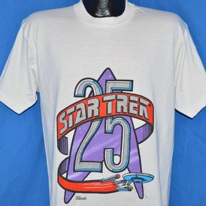 90s Star Trek 25th Anniversary 90s Star Trek 25th Anniversary Silver Enterprise t-shirt Large t-shirt Large