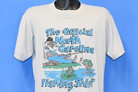 80s Official North Carolina Fishing Shirt Hillbilly Funny T-shirt