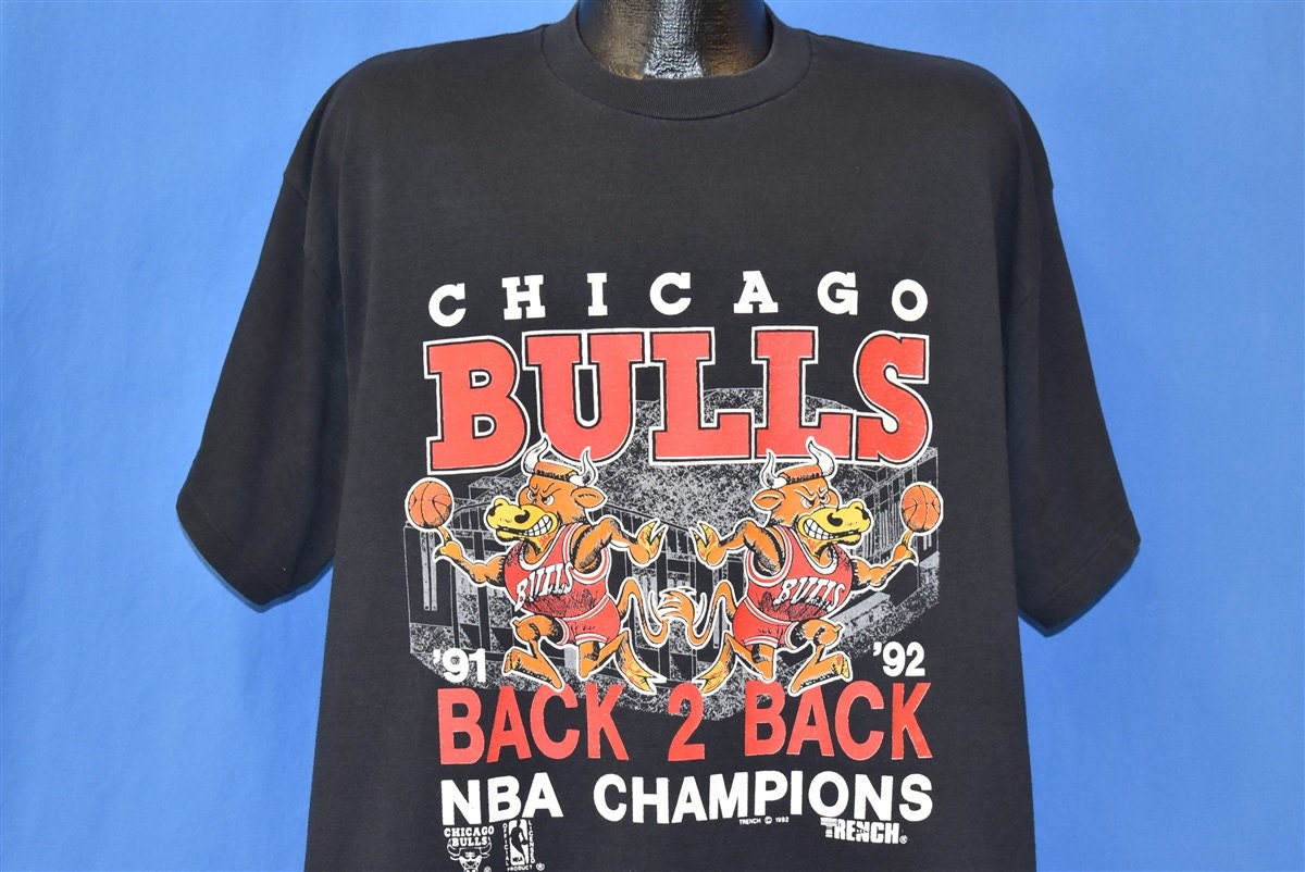 Vintage Chicago Bulls Sweatshirt Adult LARGE Back 2 91 & 92 NBA