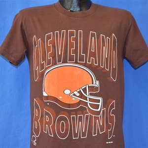 90s Cleveland Browns Orange Helmet NFL Football t-shirt Medium