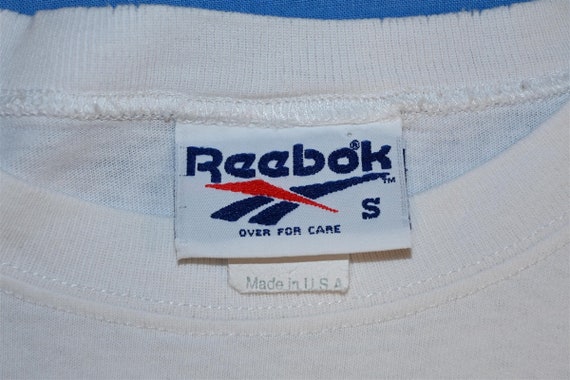 90s Reebok Logo Wraparound White Cotton Promo t-shirt… - Gem