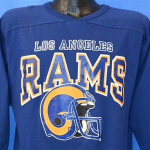 Los Angeles Rams Football NFL-helm jaren 80 Champion-T-shirt met driekwartmouwen, groot