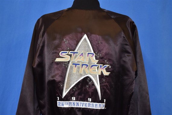 90s Star Trek 25th Anniversary 1991 Satin Jacket … - image 1