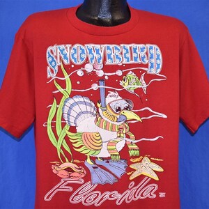 80s Snowbird Snorkeling Florida Joke t-shirt Large