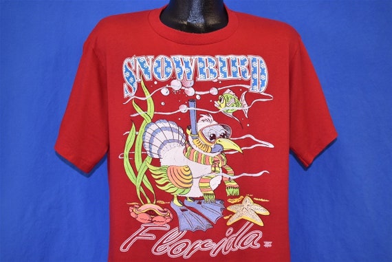 80s Snowbird Snorkeling Florida Joke t-shirt Large - image 1