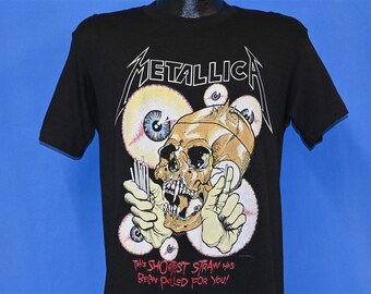 80's Vintage 1988 METALLICA Pushead Shortest Straw T Shirt Large