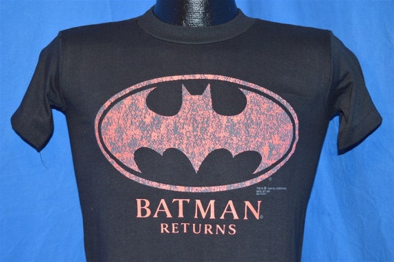 90s NWT Batman Returns Movie Pink Logo Black Vint… - image 1