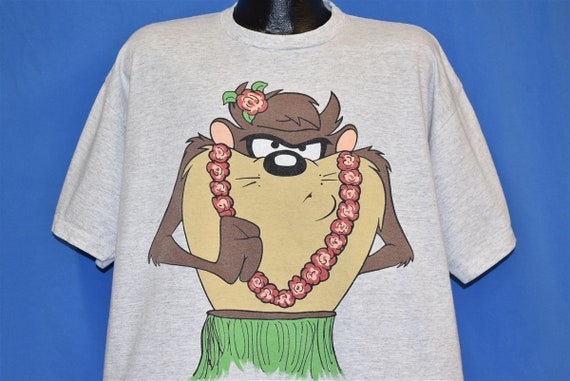 90s Taz Tasmanian Devil Looney Tunes Lei Hula Hawaii Cartoon T