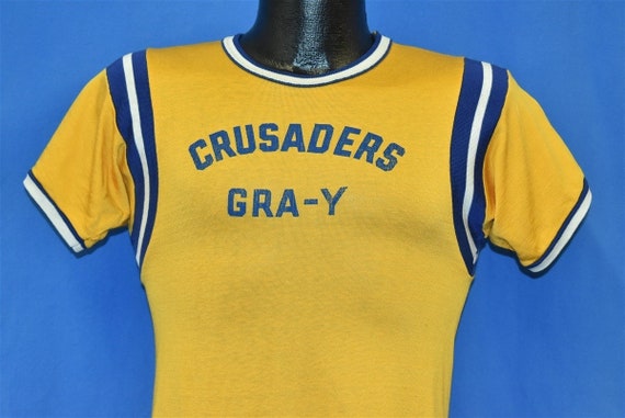 50s Crusaders Yellow Athletic Jersey #6 t-shirt Ex