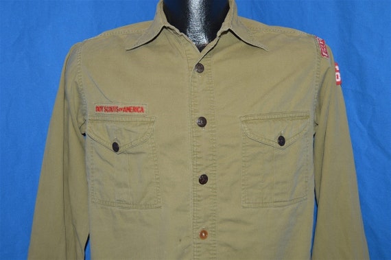 40s Boy Scouts Uniform Change Button Shirt Small - image 1