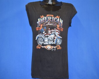 【Raucohouse】American harley-davidson printing t-shirt 3D Emblem Harley Davidson Rocky's Motorcycle Supply T-shirt