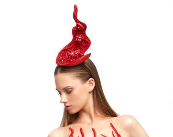 coral fascinator, sea life headband, red coral headpiece 50% OFF- ON sale