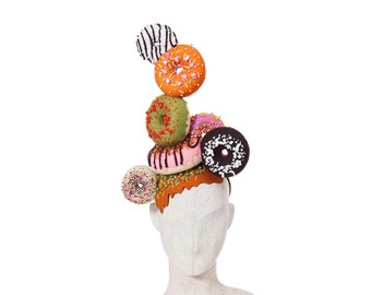 donuts fascinator, doughnuts headpieces