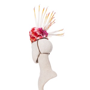 sea lion fascinator, silk accordion headpiece, origami sea creature 50% OFF ON SALE image 4