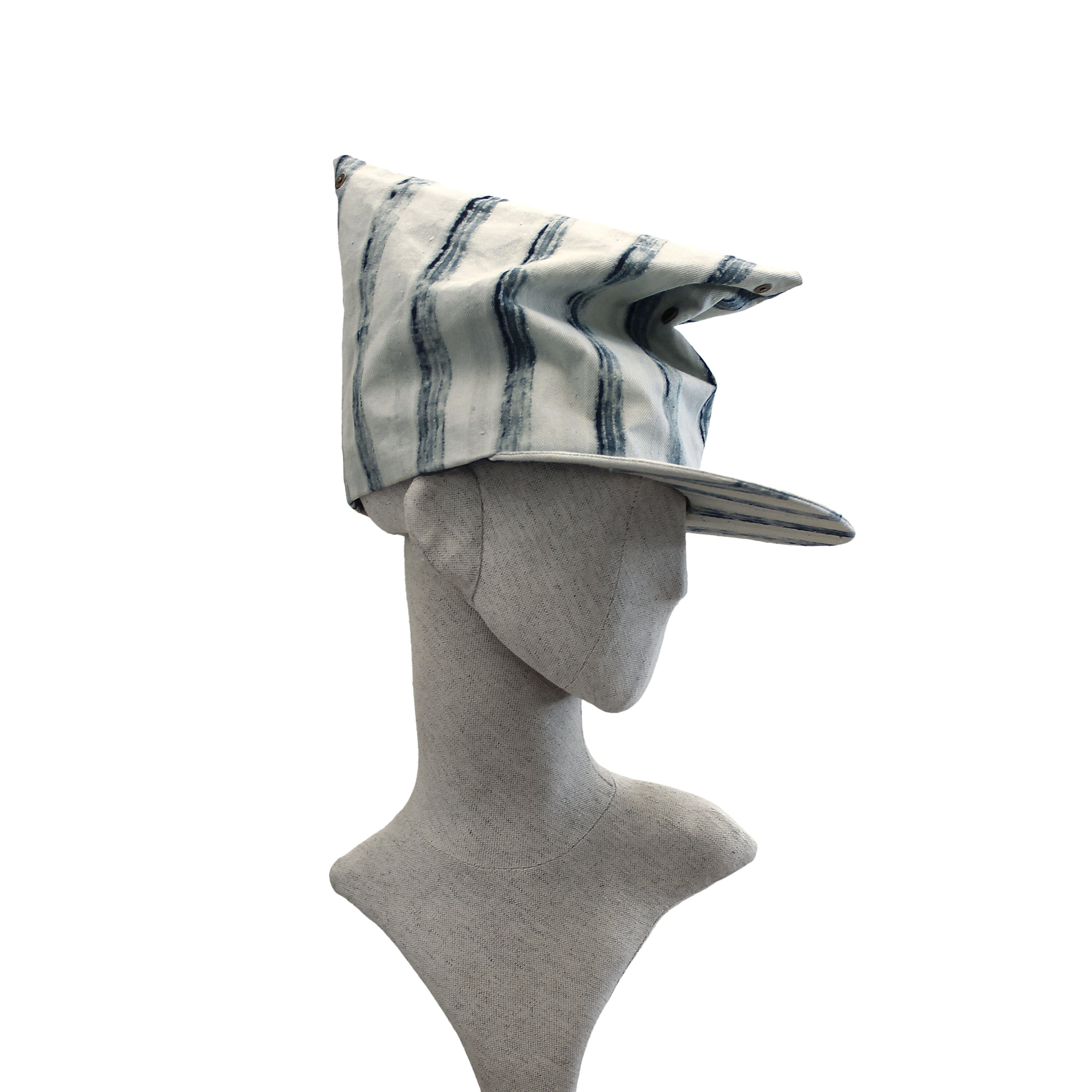 Modular Hat Cap Modular Cap, Striped Denim Hat - Etsy