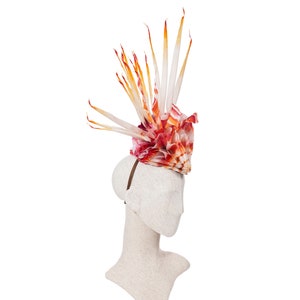 sea lion fascinator, silk accordion headpiece, origami sea creature 50% OFF ON SALE image 2