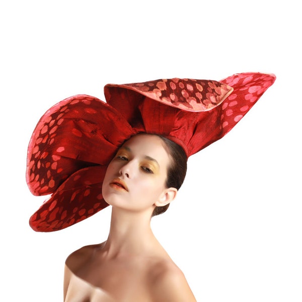 Giant Red Flower Headpiece, Rafflesia Fascinator