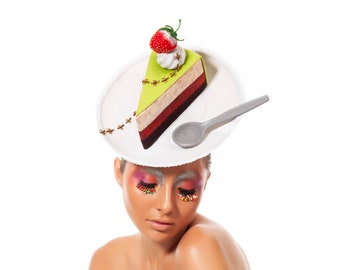 Pie Fascinator, a slice of cake Headpiece