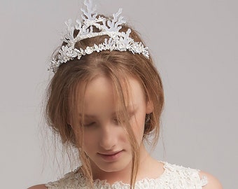 coral inspired headband, hand embroidered wedding crown, laser cut tiara 50% OFF- ON sale