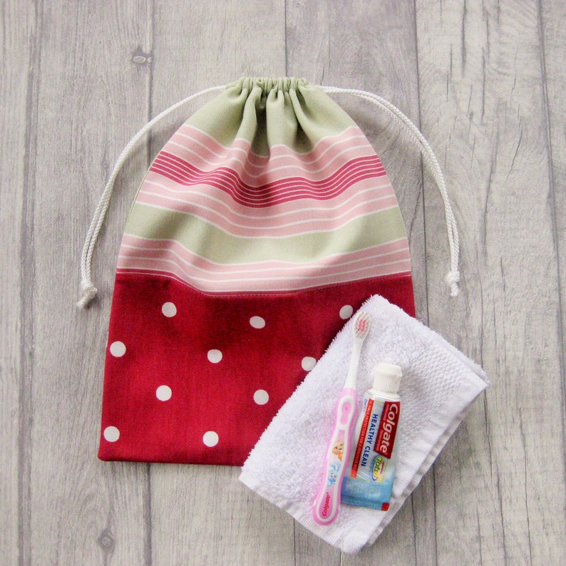 Drawstring Wash Bag Sponge Bag Cosmetic Bag Cotton Lined Etsy