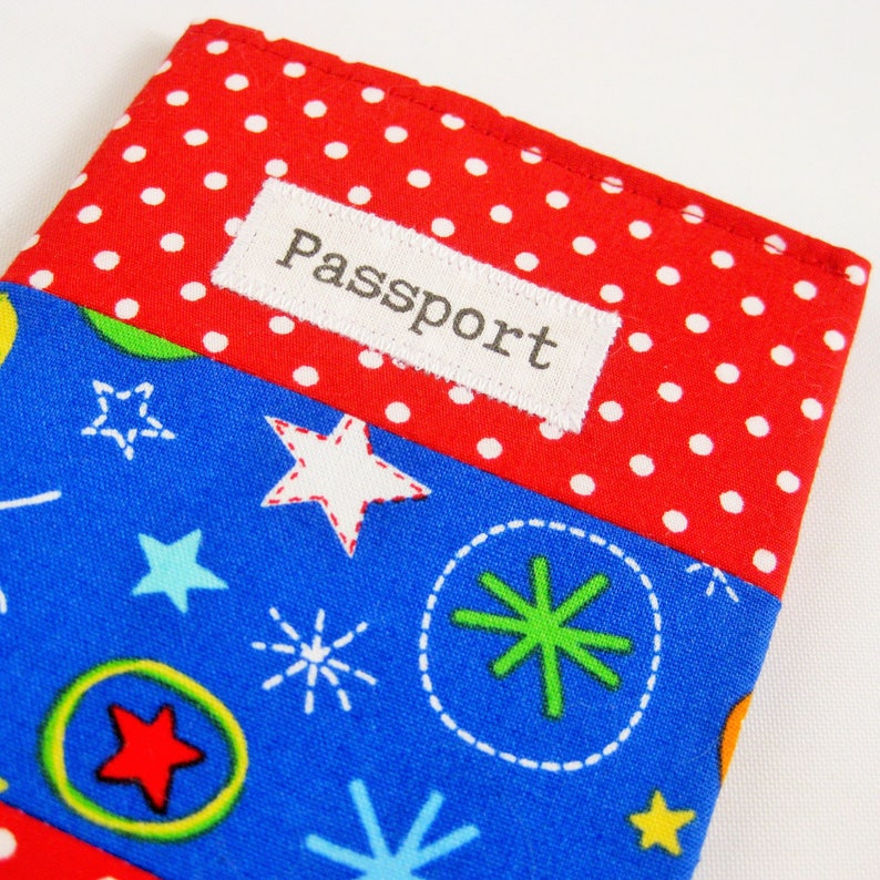 Passport Cover Kids Fabric Bright Colours Passport Holder Etsy