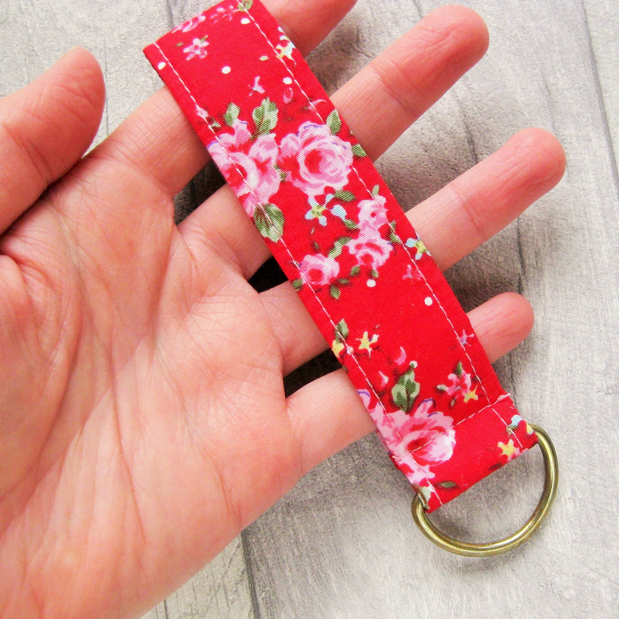Fabric Key Chain Key Fob Floral Key Ring Gift for Women Etsy