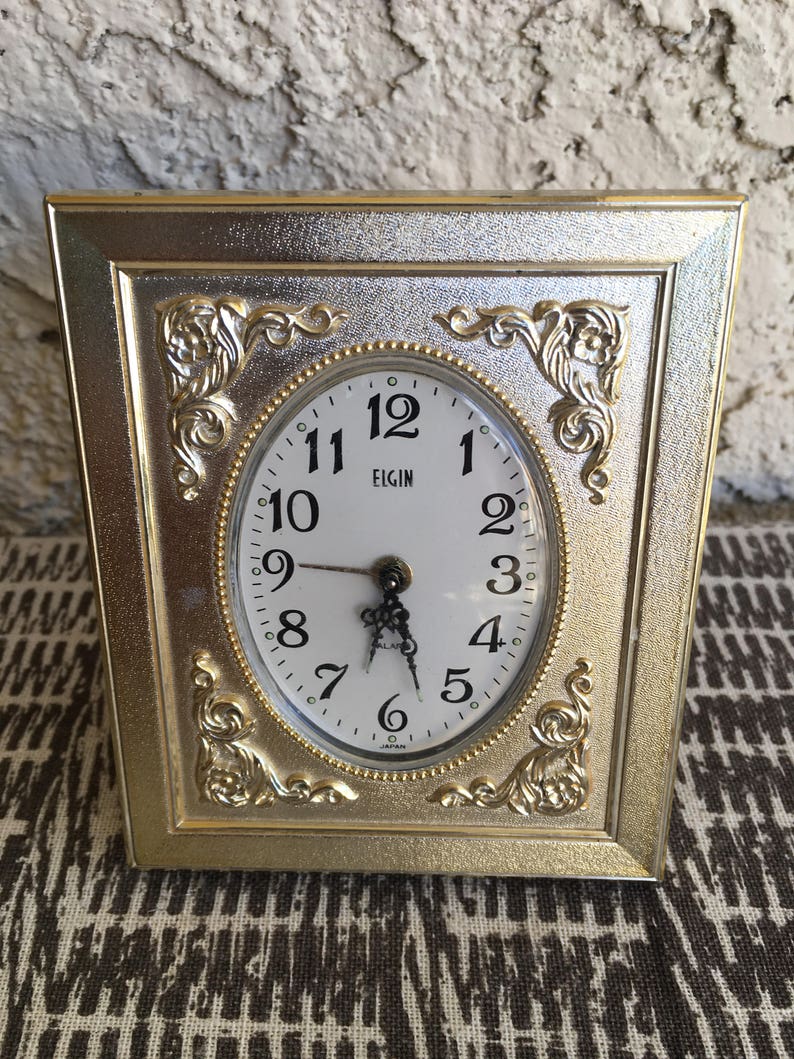 Elgin Wind up Alarm Clock Made in Japan. Etsy