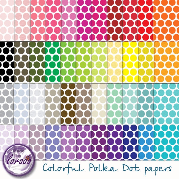 Colorful Polka Dots Papers Paper Pack: Perfect for - Etsy